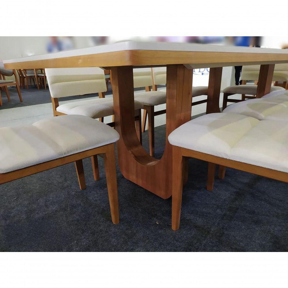 Sala De Jantar Com 8 Cadeiras 2,20 Estellar Requinte Salas - 4