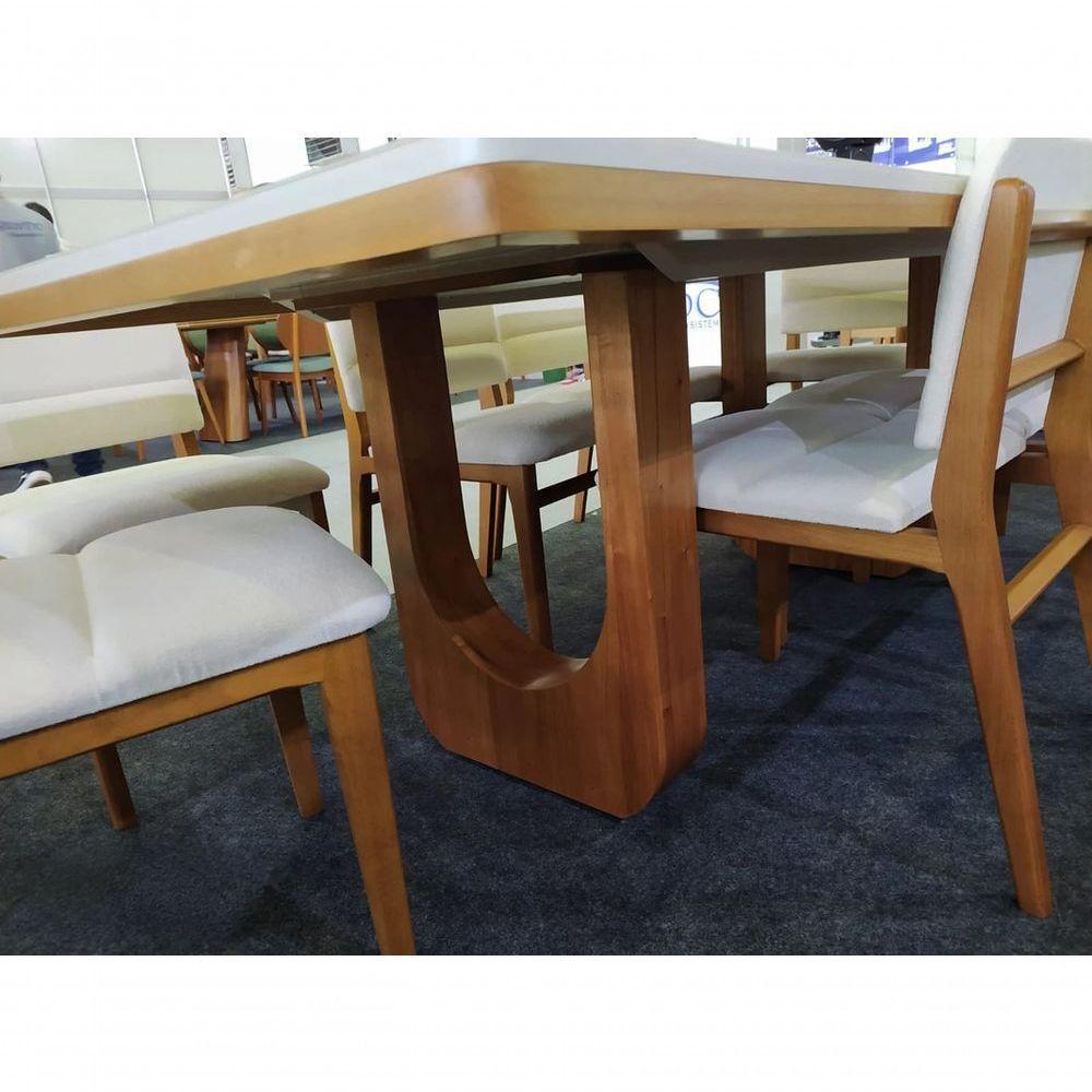 Sala De Jantar Com 8 Cadeiras 2,20 Estellar Requinte Salas - 5