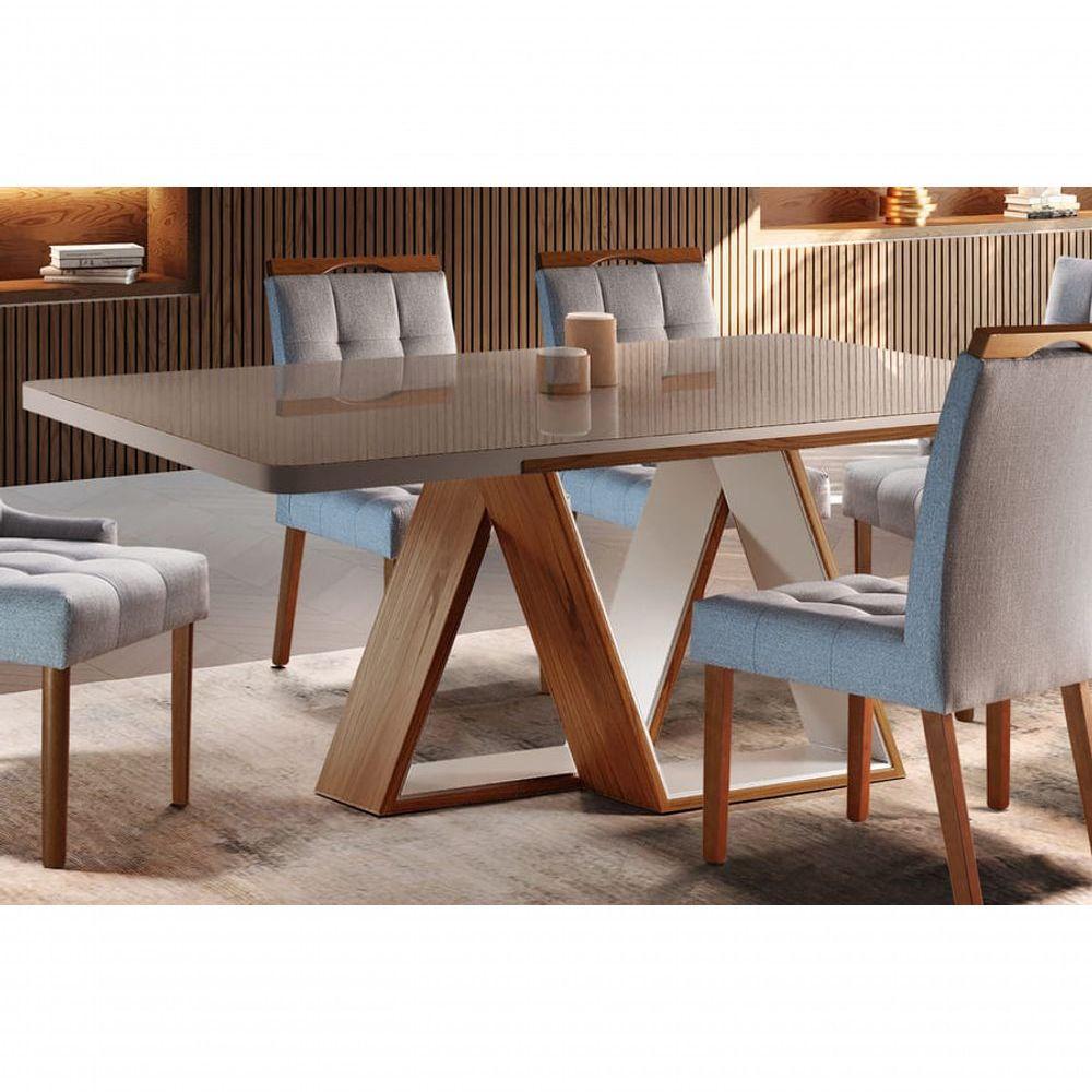 Mesa De Jantar Moderna - Sophia-1,80x1,0m - Requinte Salas - 2