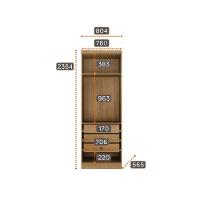 Modulado Closet Completo Espelhado 5 Portas 6 Gavetas - Linea-cumaru - Móveis Novo Horizonte