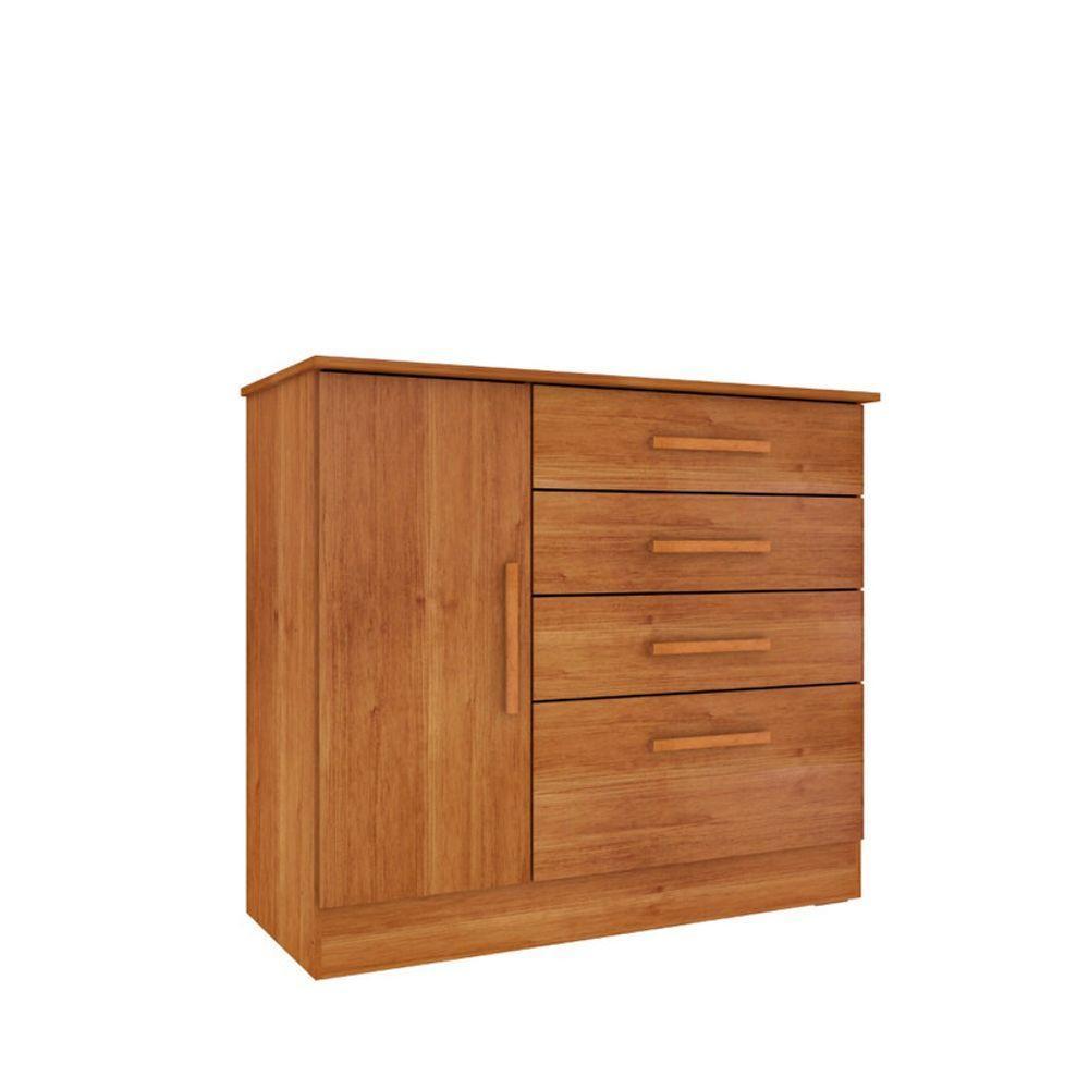Cômoda Para Quarto Com Sapateira 4 Gavetas - Chicago-cinamomo - Tcil Móveis - 2