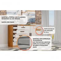Cômoda Para Quarto Com Sapateira 5 Gavetas - Seul-cumaru-fendi - Móveis Novo Horizonte - 2
