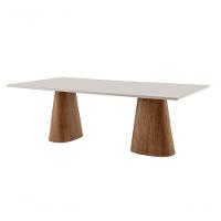 Mesa De Jantar Madeira Maciça Com Vidro - Irlanda-1,80x0,90m - Espresso Móveis - 2