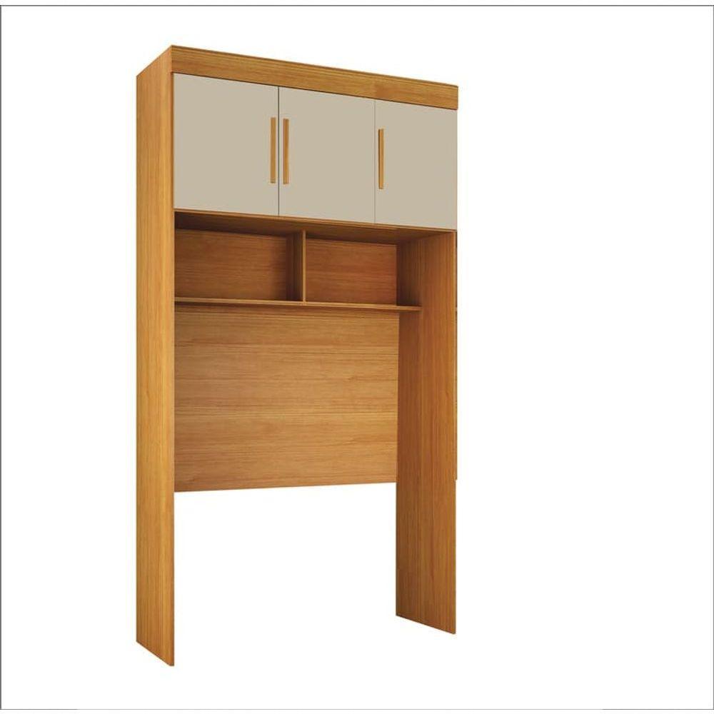 Modulado Aero Solteiro 3 Portas - Orion-cinamomo-off White - Leifer Móveis - 1