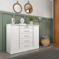 Cômoda Para Quarto 2 Portas 5 Gavetas - Fortuna-neve - Tcil Móveis - 1