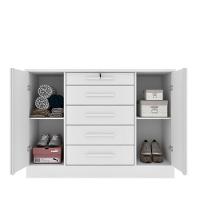 Cômoda Para Quarto 2 Portas 5 Gavetas - Fortuna-neve - Tcil Móveis - 3