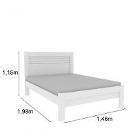 Cama Casal 100% Mdf - Safira-neve - Tcil Móveis - 2