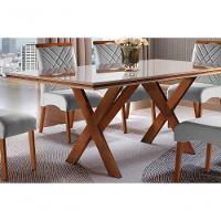 Mesa De Jantar Moderna - Nobre-2,20x1,10m - Requinte Salas - 2