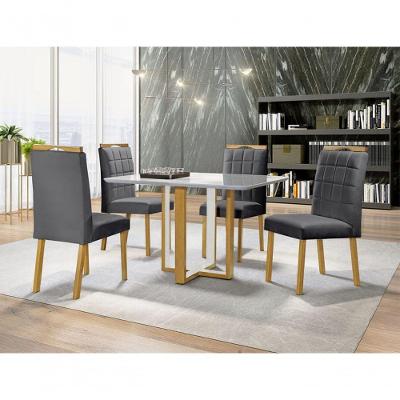 Sala De Jantar 4 Cadeiras 0,90x0,90m Atlas Madri Art Salas