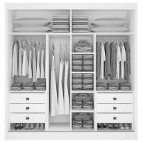 Guarda Roupa Casal Com Espelho 2 Portas 6 Gavetas Titanium-cinamomo-off White Móveis D'doro - 2