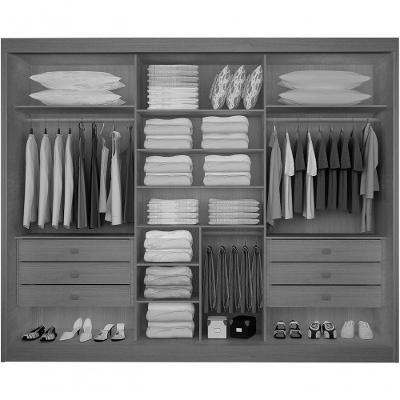 Guarda Roupa Casal Los Angeles 3 Portas 6 Gavetas branco MDF com Espelho Dedoro Móveis