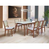 Sala De Jantar Completa Madeira Maciça Com 8 Cadeiras 2,0x1,0m - Jade - Art Salas - 1