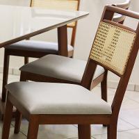 Sala De Jantar Madeira Maciça Com 6 Cadeiras 1,60x0,90 Metros - Luna - Art Salas - 3