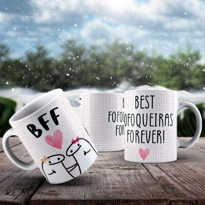 Caneca De Porcelana 325ml Flork Amizade Flork Amizade 9
