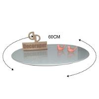 Prato Giratorio Com Vidro Laqueado 60cm Off White - 2