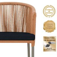 Mesa Com 4 Cadeiras E Noronha Estofado 12 Trama Original Terra Cota