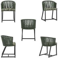 Mesa E 6 Cadeiras E Noronha Preto E5 Trama Original Verde - 5