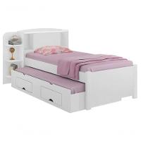 Cama Solteiro Com Cama Auxiliar - Milênio Plus-branco - Móveis D'doro - 2