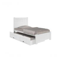 Cama Solteiro Com Cama Auxiliar - Primícia Plus-branco - Móveis D'doro - 1