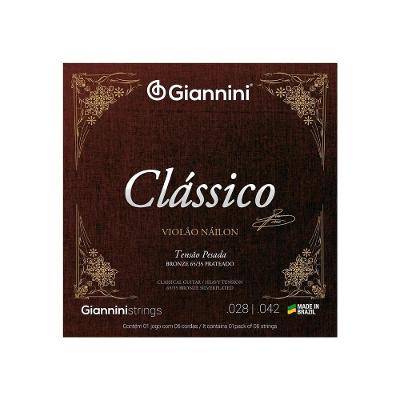 Encordoamento Para Violão Nylon 65-35 Tensão Pesada Bronze Prateado Genwpa