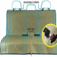 Capa Impermeável Para Banco Traseiro De Carro Pra Pets Com Cinto De Segurança - Ideal Pra Viajar Verde - 6