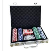 Maleta De Poker 200 Fichas Com Cores Preto Azul Verde E Azul Claro Jogo Completo E Elegante - 6