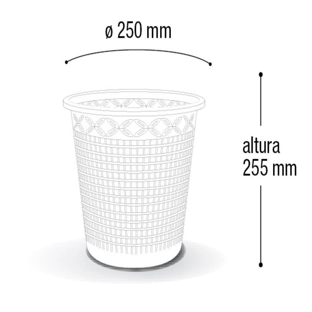 Lixeira 10 Litros Cesto De Lixo Telado Multiuso Para Escritório Quarto Sala E Loja - Organize Já - 2