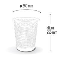 Lixeira 10 Litros Cesto De Lixo Telado Multiuso Para Escritório Quarto Sala E Loja - Organize Já - 2