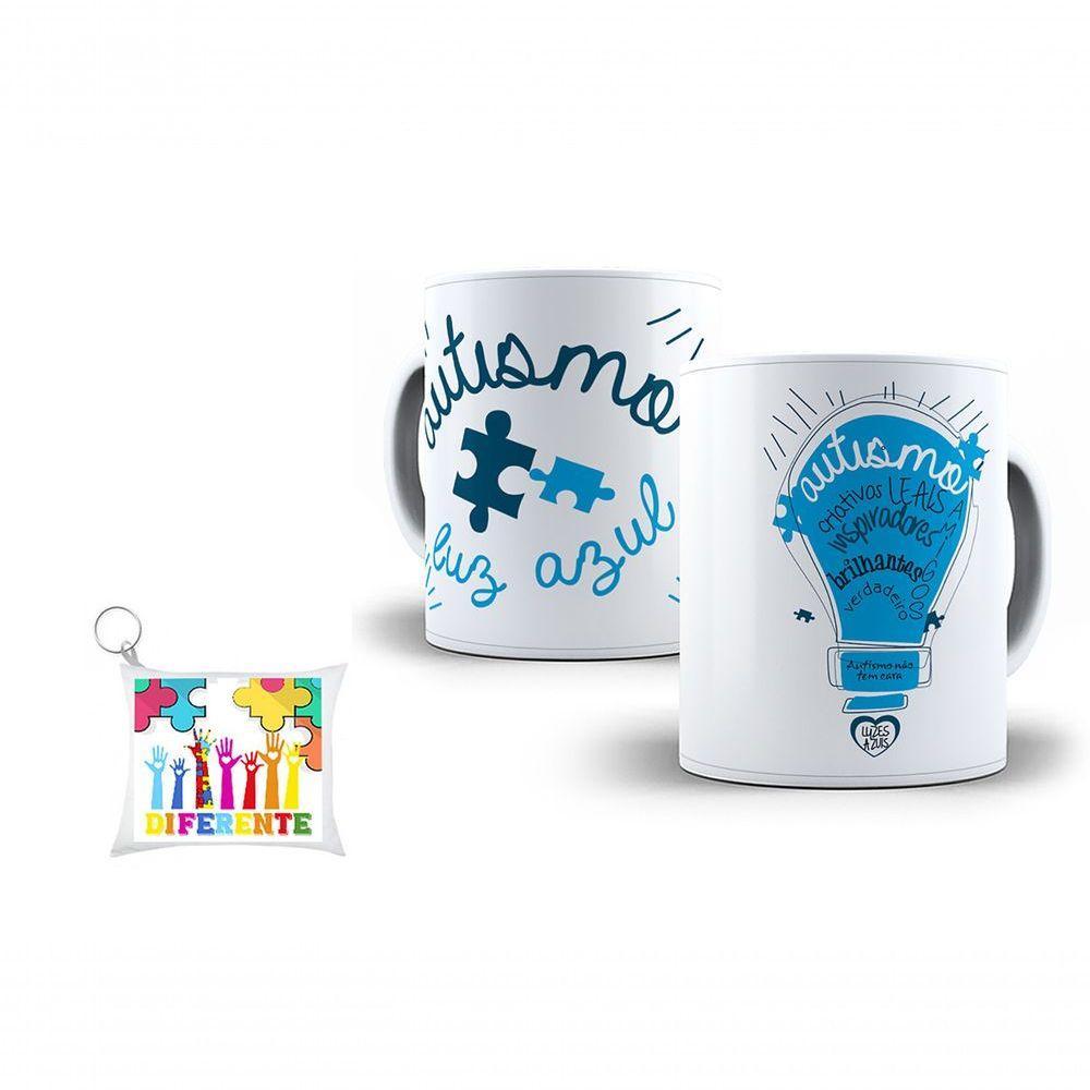 Kit Presente Para Autistas Luz Azul Com Chaveiro Especial - 1