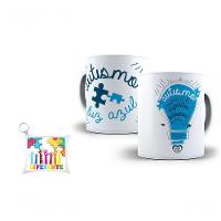 Kit Presente Para Autistas Luz Azul Com Chaveiro Especial - 1