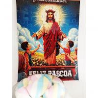 Presente De Páscoa Chocolates E Guloseimas + Quebra-cabeça Infantil Jesus Vive De 60 Peças - 2