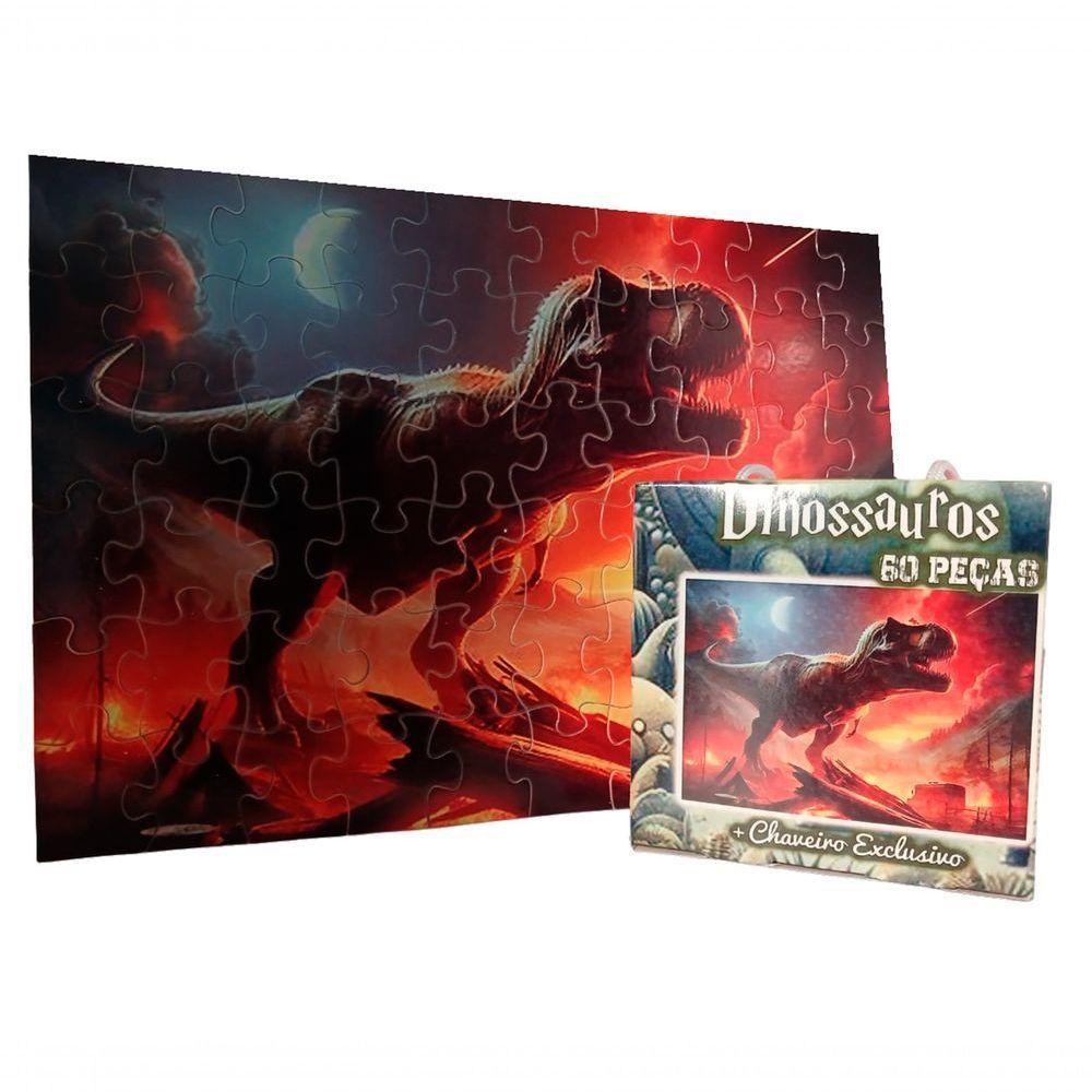Quebra-cabeça Dinossauro T-rex De 60 Peças - 3