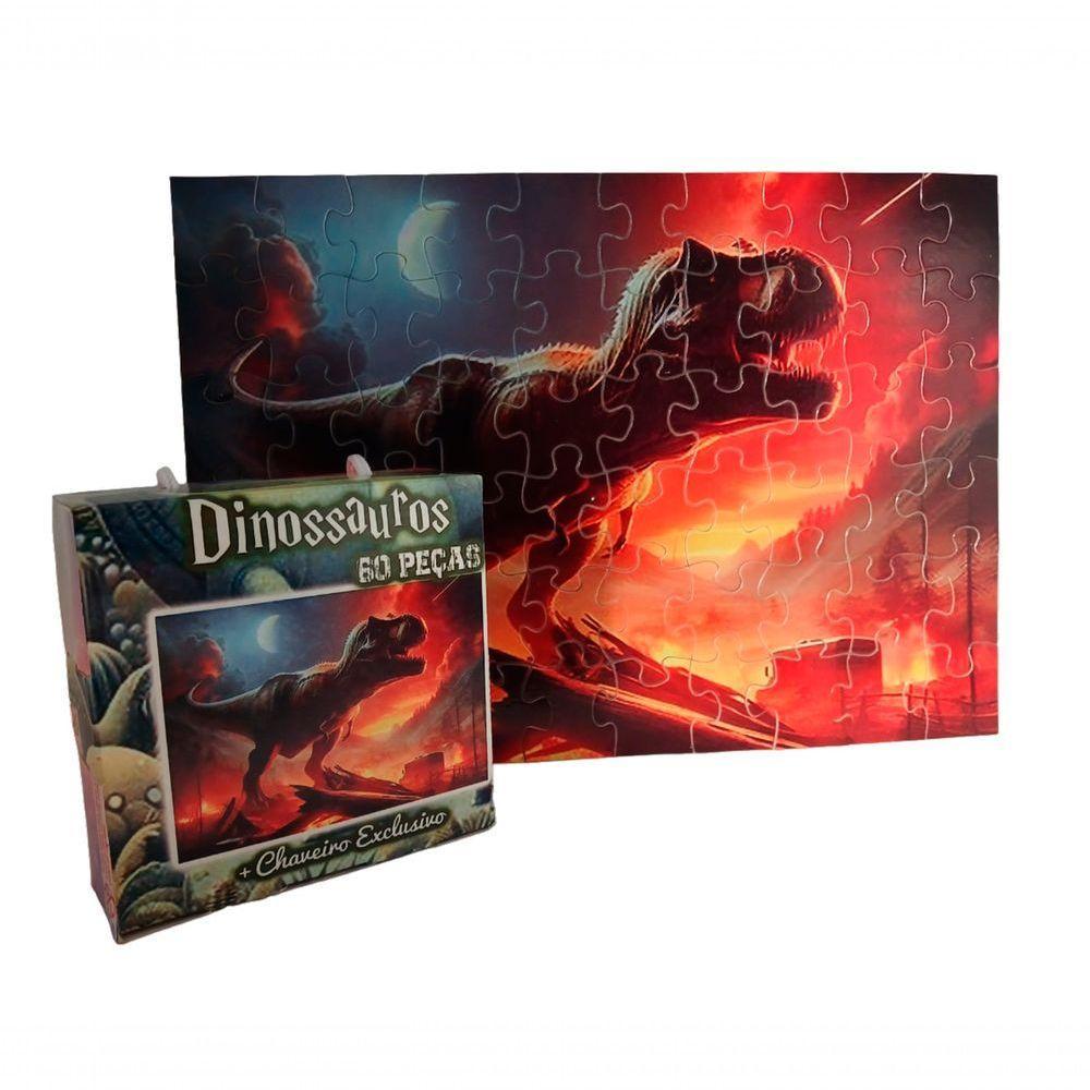 Quebra-cabeça Dinossauro T-rex De 60 Peças - 4