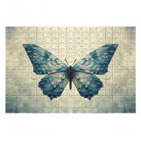 Quebra-cabeça Cognitivo Borboleta Azul Em Mdf 300 Peças - 1