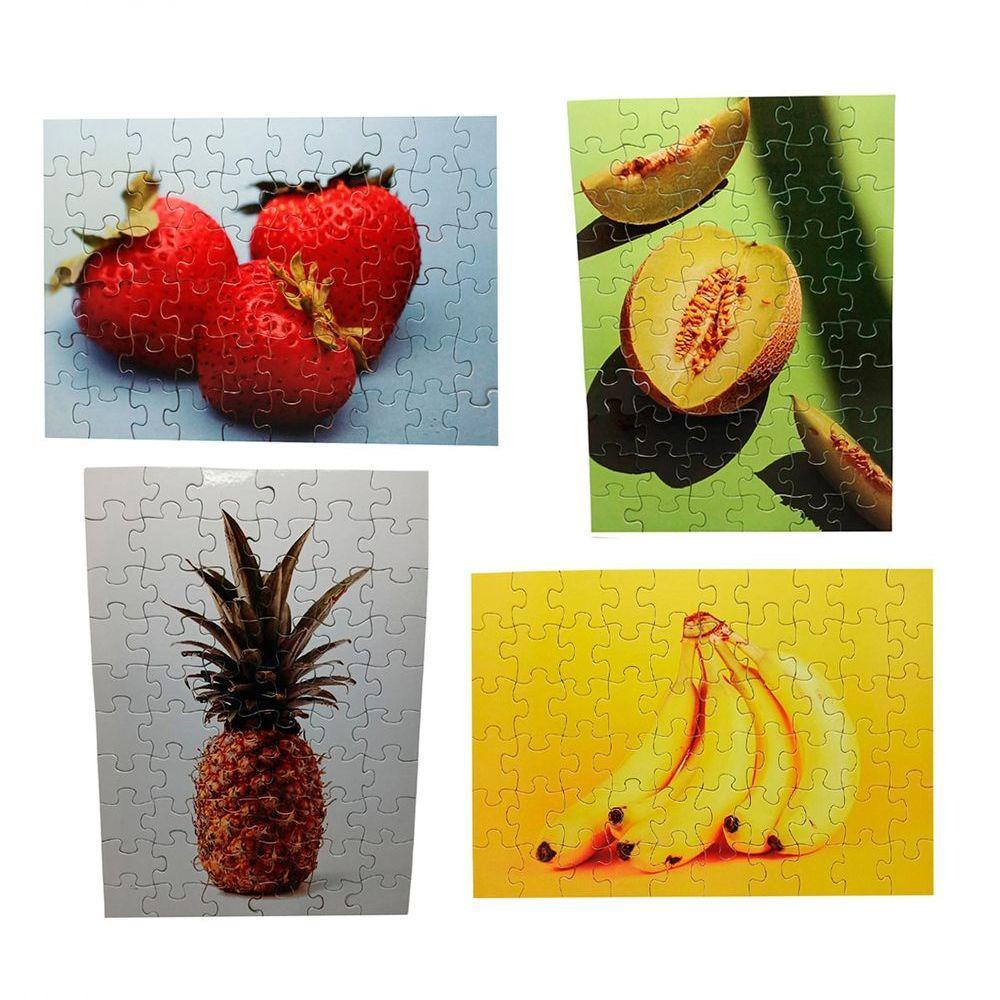 Kit 4 Quebra-cabeças Frutas Divertidos - Idosos E Crianças - 3