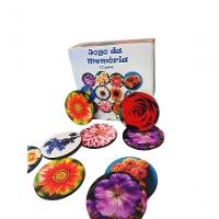 Super Jogo Da Memória Cognitivo Lindas Flores 12 Pares Mdf