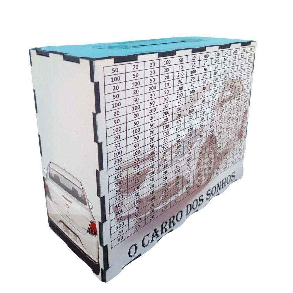 Cofre Desafio Meu Carro Dos Sonhos Junte 40 Mil Em Mdf - 3