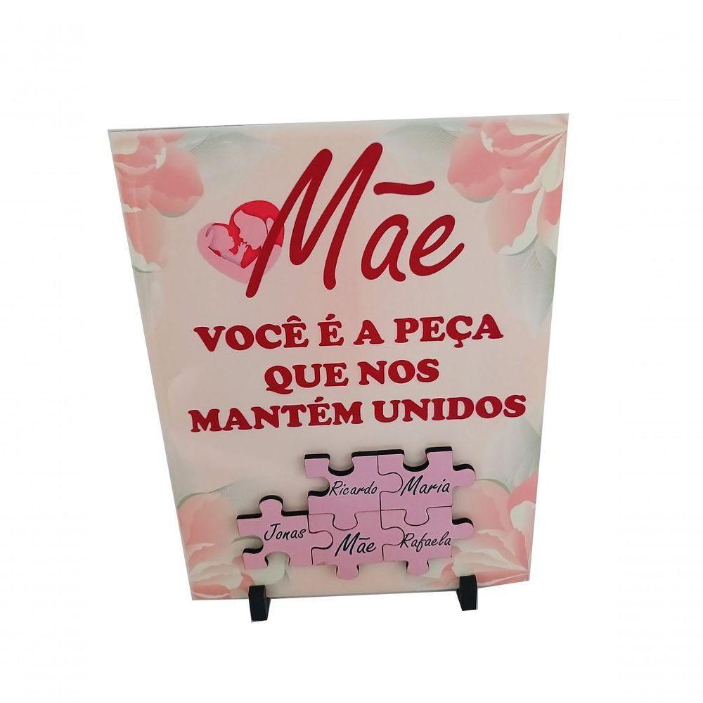 Porta Retrato Dia Das Mães Decorativo Em Azulejo 20 X 15 Cm - 1