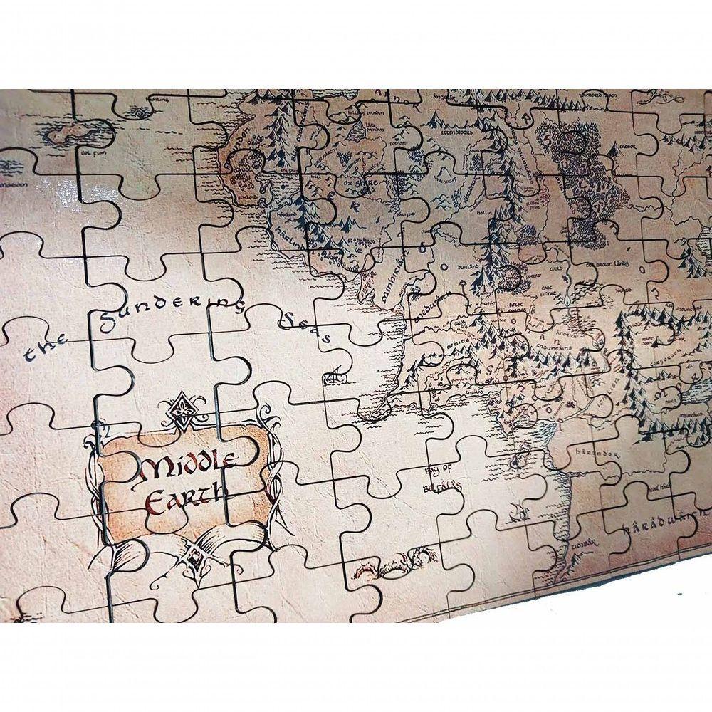 Quebra-cabeça Puzzle Mapa Terra Média De 80 Peças Mdf - 2