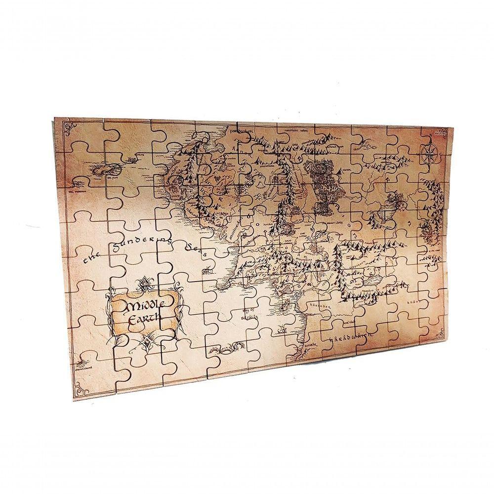 Quebra-cabeça Puzzle Mapa Terra Média De 80 Peças Mdf - 4