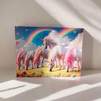 Quebra-cabeça Unicórnios E Arco Iris De 40 Peças Em Mdf - 3