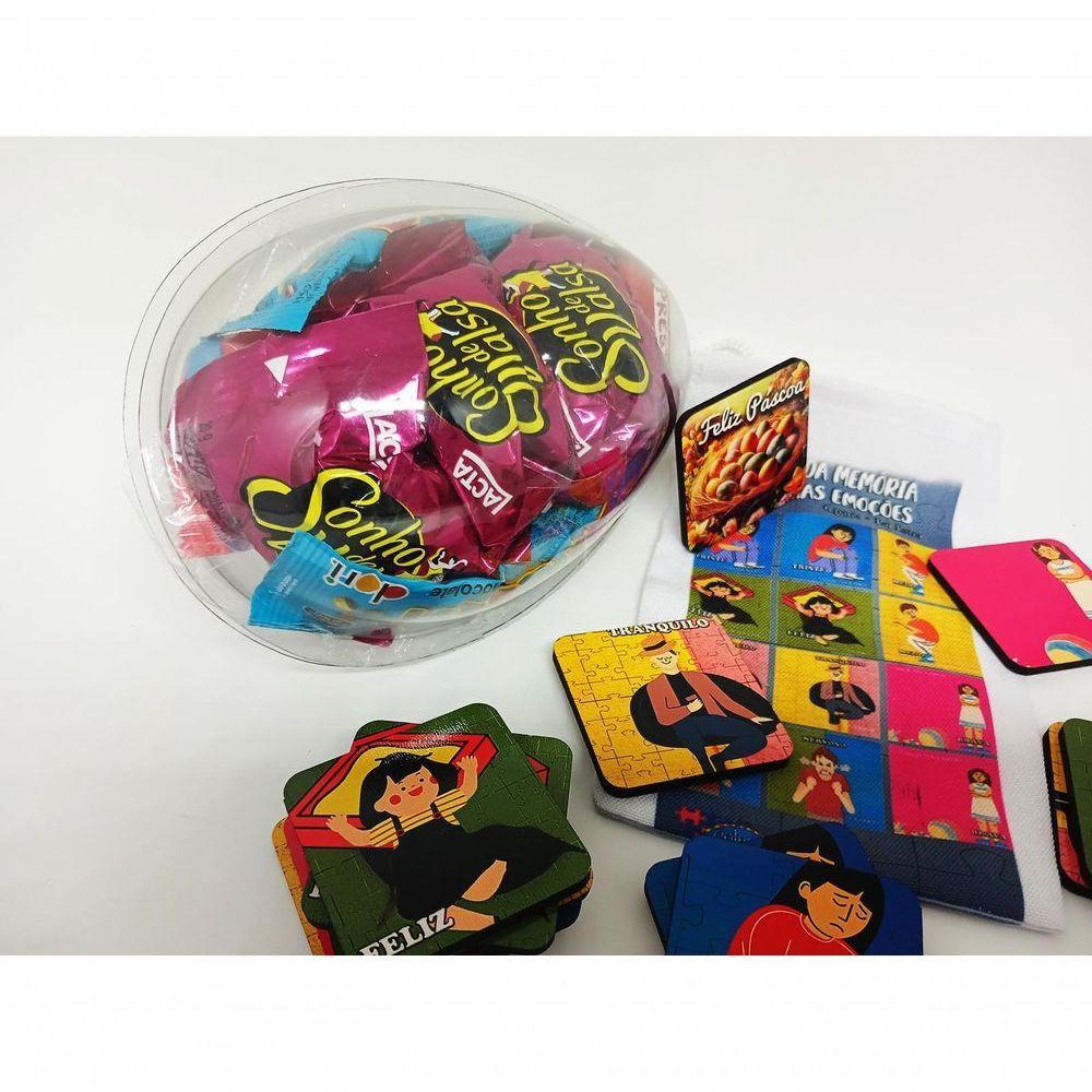 Páscoa Para Autistas Jogo Da Memória Emoções 6 Pares + Chocolates E Guloseimas - 4