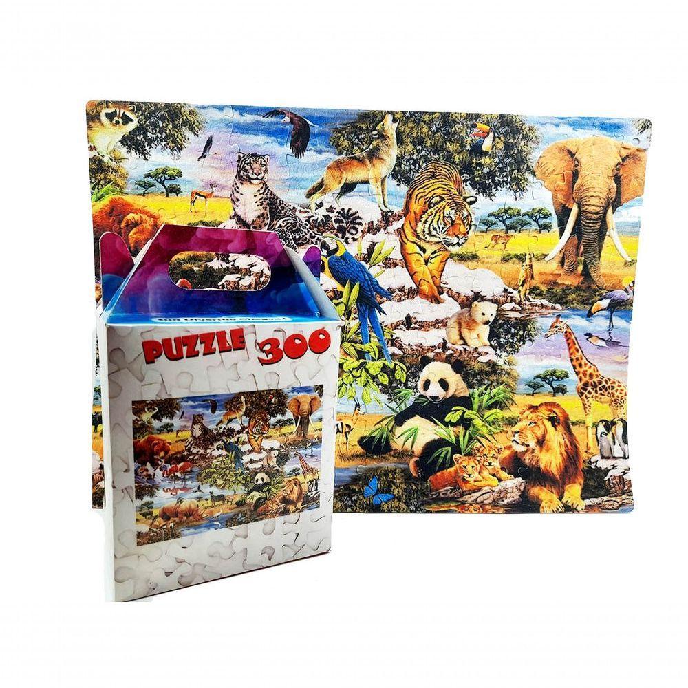 Quebra-cabeça Puzzle Reunião De Animais De 300 Peças Em Mdf - 1
