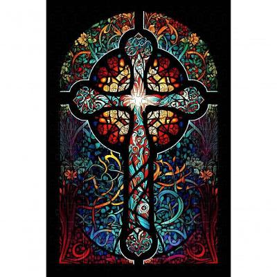 Quebra-cabeça Religioso Vitral Arte Sacra 300 Peças Mdf