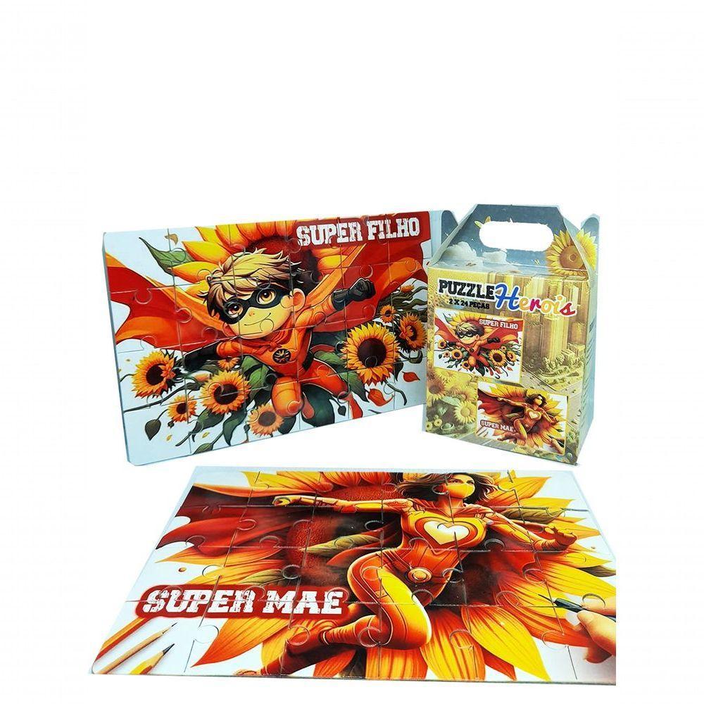 Kit Quebra-cabeça 60 Pçs Para Crianças Super Mãe Super Filho - 2