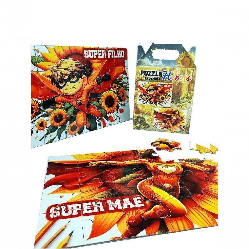 Kit Quebra-cabeça 60 Pçs Para Crianças Super Mãe Super Filho - 5