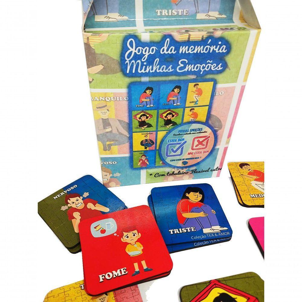 Super Jogo Da Memória Emoções De 7 Pares Para Autistas Com Tabuleiro Exclusivo Como Estou Hoje - 1