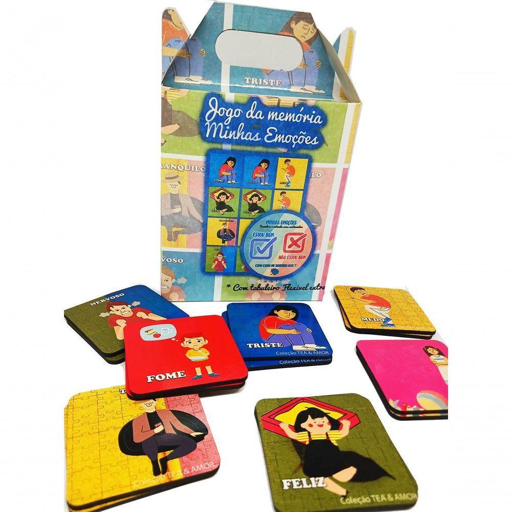 Super Jogo Da Memória Emoções De 7 Pares Para Autistas Com Tabuleiro Exclusivo Como Estou Hoje - 2