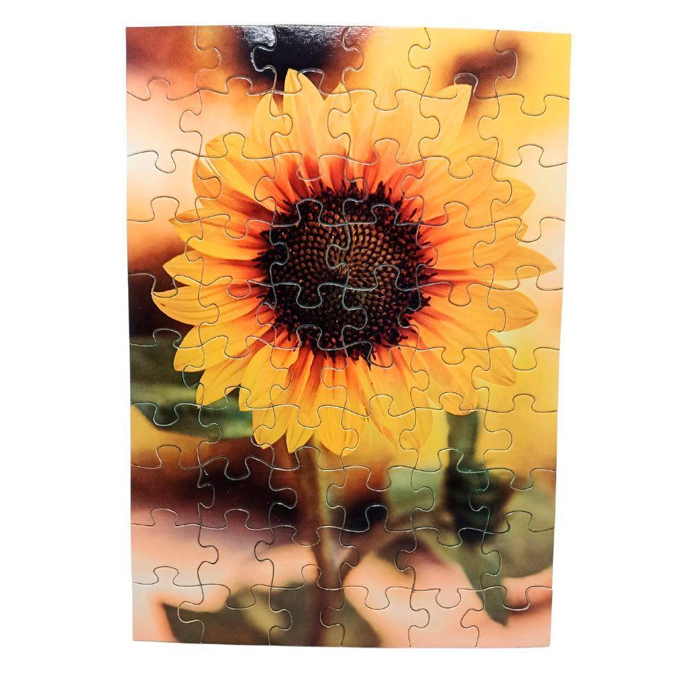 Kit 4 Quebra-cabeças Relaxante Flores Floral 40 Peças - 1