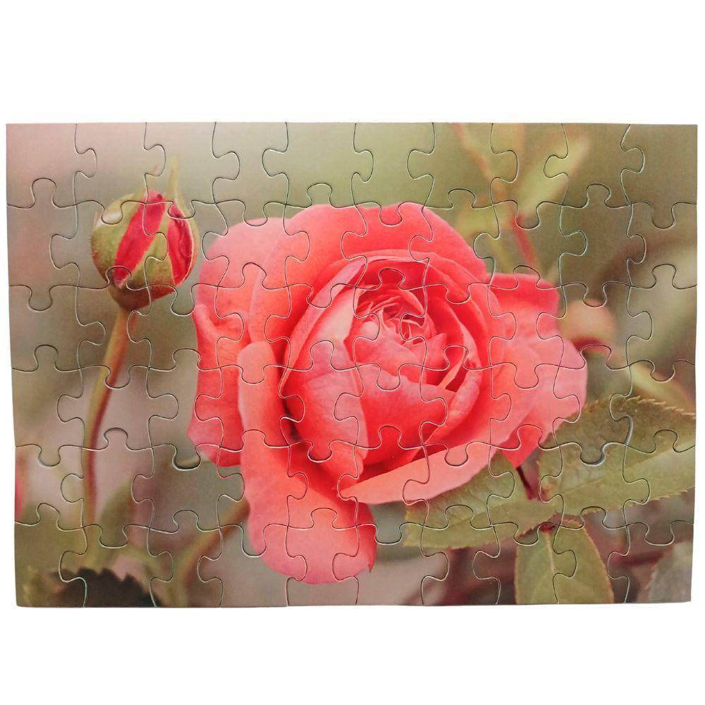 Kit 4 Quebra-cabeças Relaxante Flores Floral 40 Peças - 2